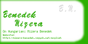 benedek mizera business card